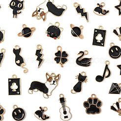 40шт 20 стиля сплава эмалевые подвески&nbsp;ENAM-FS0003-38B