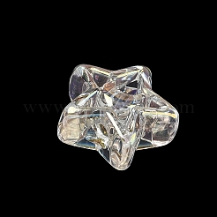 UVメッキ透明アクリルヨーロピアンビーズ  大きな穴の開いた虹色のビーズ  虹色の  月と星  ミックスカラー  20.5x21.5x11mm  穴：4.5mm&nbsp;AC-CBA6658-03