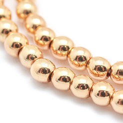 Гальванизировать немагнитных синтетический гематит бисер пряди&nbsp;G-L485-01D-LG