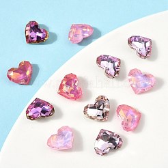 12шт 6 цвета стеклянные кабошоны со стразами RGLA-FS0001-21