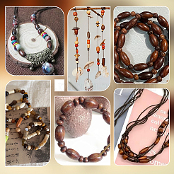 480 шт. 4 стиля ретро деревянные бусины WOOD-PH0003-63