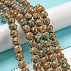 Тибетского стиля DZI бисер нитей&nbsp;G-P526-D03-01