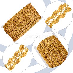 13 м металлизированной плетеной кружевной отделки&nbsp;SRIB-WH0011-062B