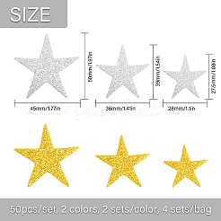 4 ensemble d'autocollants en mousse EVA à thème de Noël de 2 couleurs&nbsp;STIC-GL0001-03
