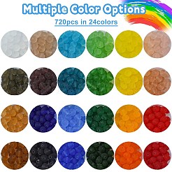 720шт 24 цвета наборы прозрачных стеклянных бусин EGLA-YW0003-12
