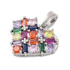 Латунные микро проложить кубического циркония подвески KK-A232-03P