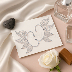 4 шт. 2 стиля латунных сережек-манжет EJEW-HY0001-47P