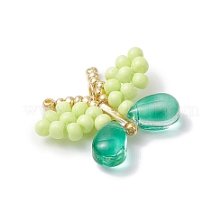 Подвески-бабочки из стеклянного бисера ручной работы&nbsp;PALLOY-MZ00685-03