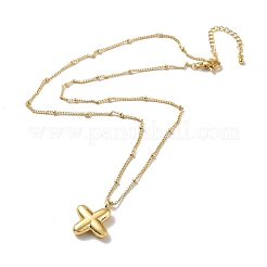 Collier pendentif lettre initiale en laiton&nbsp;NJEW-A015-21G-X