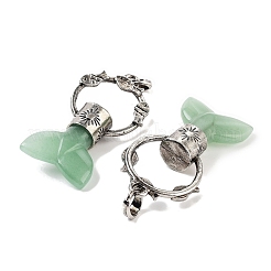 Grandi pendenti con coda di balena avventurina verde naturale&nbsp;G-Q163-03AS-08