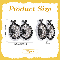 50 шт. пришивные нашивки со стразами для глаз&nbsp;DIY-FG0007-30