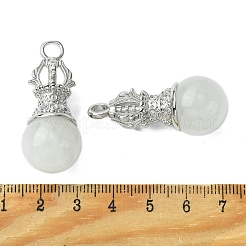 Круглые подвески из натуральных кристаллов кварца&nbsp;G-C114-04P-18