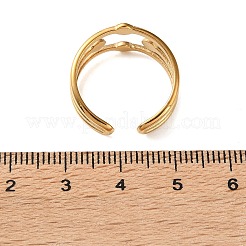 Offene Manschettenringe aus Edelstahl 304 mit Strassen&nbsp;RB-CBAE630-01G-B