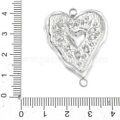 Подвески-сердечки из текстурированной нержавеющей стали 304&nbsp;STAS-F340-05P