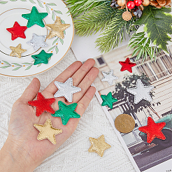 120 pièce 12 accessoires de décoration en tissu non tissé en forme d'étoile de Noël de style&nbsp;DIY-FH0005-71