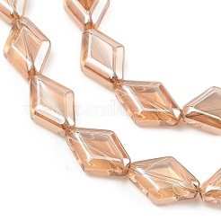 Стеклянные бусины с гальваническим покрытием &nbsp;EGLA-B010-01A-PL01