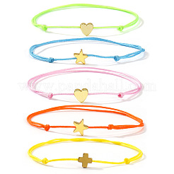 5 Stück verstellbares Armband aus Polyestergarn&nbsp;TN0699