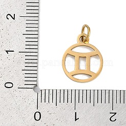 Placcatura ionica (ip) ciondoli in acciaio inossidabile 304&nbsp;STAS-R135-05G-02