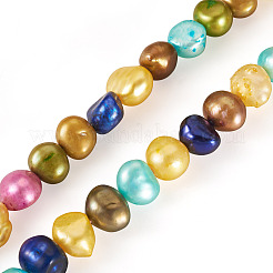 1 нить окрашенных бусин из натурального культивированного пресноводного жемчуга PEAR-TA0001-16