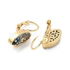 Стеклянные серьги с защелкой EJEW-P269-05KCG