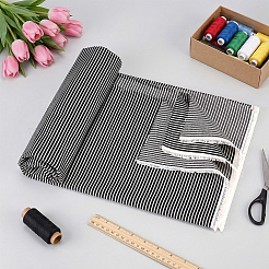 Tissu polycoton à rayures d'un mètre&nbsp;DIY-MA0007-31F