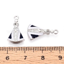 Pendentifs en alliage émaillé bleu de Prusse&nbsp;PALLOY-T092-14P