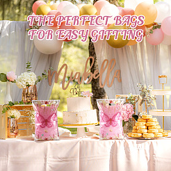 10шт прямоугольник с узором бабочки бумажные подарочные пакеты CARB-TAC0002-04