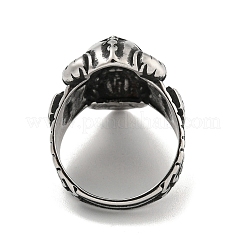 304ステンレスリング  ゴースト  内径：19mm&nbsp;RJEW-B055-04AS-18