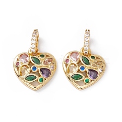 Реечное покрытие латунь микро паве разноцветные подвески из кубического циркония ZIRC-C040-16G