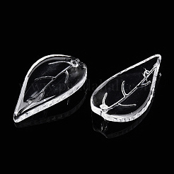 Прозрачные стеклянные бусины-лепестки GLAA-N001-16