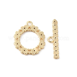 Латунные застежки-тоггл из прозрачного кубического циркония KK-P234-83G