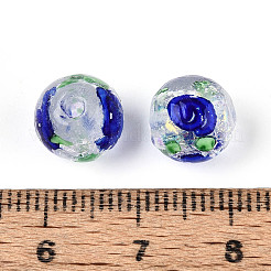 Fili di perline di lampwork in lamina fatti a mano&nbsp;FOIL-T008-05F
