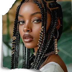 6 шт. 3 стиля манжеты из сплава для волос&nbsp;OHAR-SC0001-11A