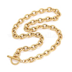 Женские ожерелья из толстой цепочки из нержавеющей стали 304&nbsp;NJEW-Z072-02G