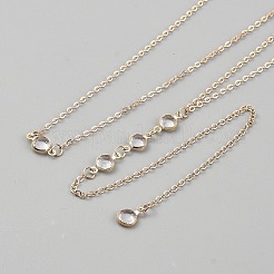 Сплав смолы стразы цепи тела для женщин&nbsp;NJEW-WH20008-03G