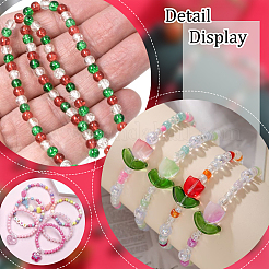 200 шт. 2-х цветные прозрачные акриловые бусины с рождественской тематикой MACR-SP0001-16