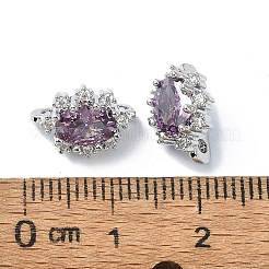 Латунные многорядные звенья с темной орхидеей и кубическим цирконием FIND-Z029-11B