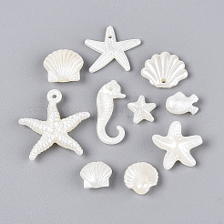 Бусины из искусственного жемчуга из АБС-пластика с океанской тематикой&nbsp;OACR-T028-94