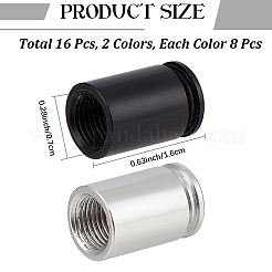 16 tapa de válvula de neumático de aleación de aluminio de 2 colores&nbsp;AJEW-CN0008-01