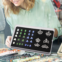 Прямоугольные прозрачные пластиковые подносы для ювелирных изделий AJEW-WH0413-11