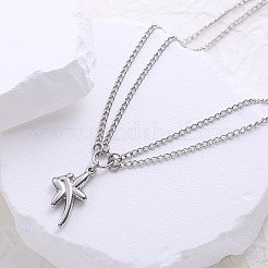 Двухслойные ожерелья из нержавеющей стали с подвеской в виде стрекозы для женщин SH1141