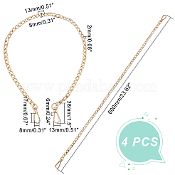 4 шт. алюминиевые ручки для сумок с цепочкой&nbsp;AJEW-PH0004-06