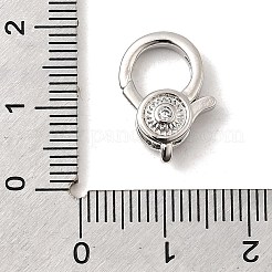 Laiton micro pavé zircon cubique clair fermoir pince de homard&nbsp;KK-A266-24B-P