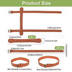 Искусственная кожа с ремешком для коврика для йоги из сплава&nbsp;AJEW-CL0001-99A-02