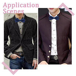 1 упаковка полиэстеровых галстуков-бабочек для мужчин AJEW-HY0002-40B