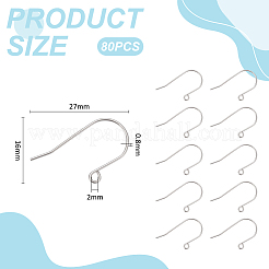80 шт. крючки для сережек из нержавеющей стали 316 STAS-UN0063-66