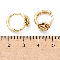 Серьги-кольца из розовой латуни EJEW-Z102-03G