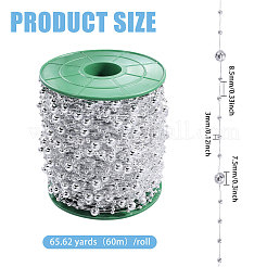 Пластиковые цепочки из искусственного жемчуга KY-WH0051-25C