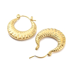 Текстурное кольцо серьги-кольца из нержавеющей стали 304 для женщин EJEW-C067-07G