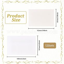 120 biglietto di auguri in carta bianca con 120 buste&nbsp;DIY-CO0001-21A
